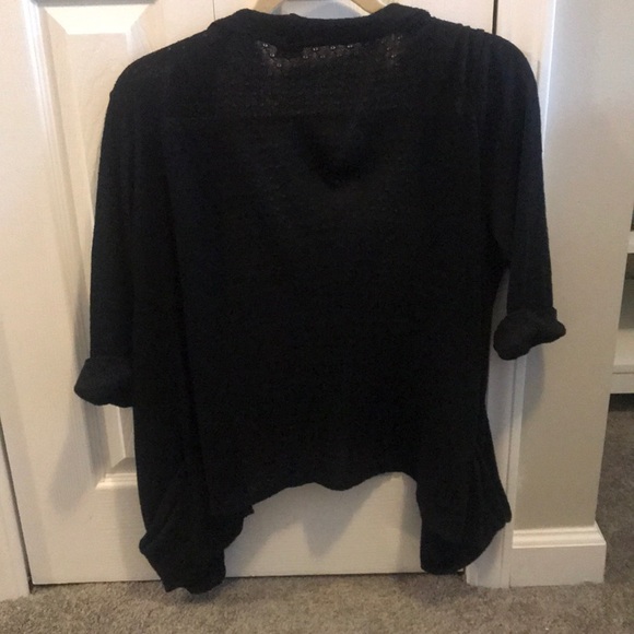 Black slouchy cardigan with pockets - Picture 5 of 5